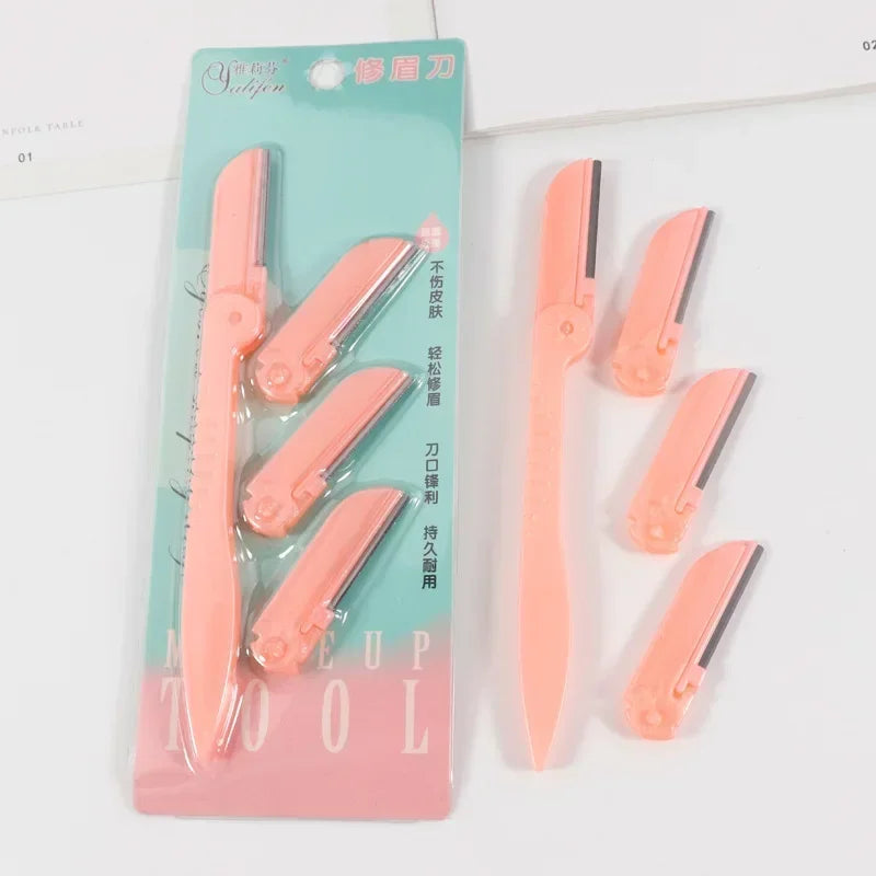 Safe Eye Brow Razor Eyebrow Trimmer Makeup Tools Face Body Hair Removal Shaver Blades Woman Eyebrows Shaping Knife Cosmetic Tool Quake