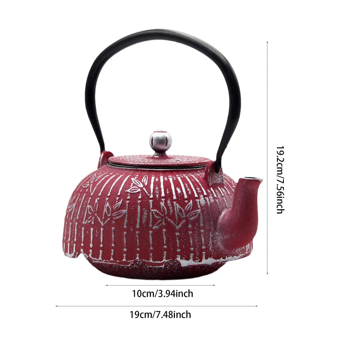 Cast Iron Teapot 40.5 oz Tea Maker Kettle for Tea House Household Outdoor Quake