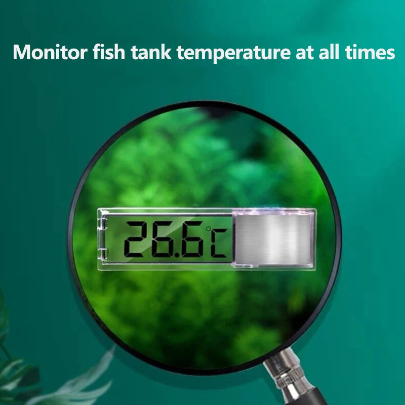 1pc Aquarium Thermometer 3D Digital LED Electronic Fish Tank Temperature Fish Turtle Temp Meter Aquarium Decoration Quake