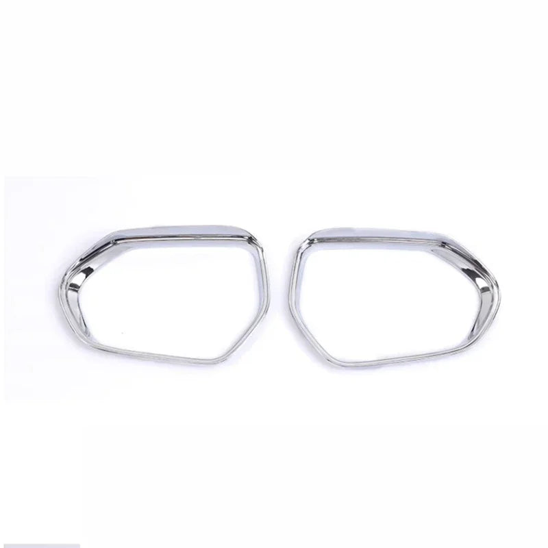 For Toyota Corolla 2019-2024 2x Car Sticker ABS Exterior Side Mirror Rain Eyebrow Frame Trim Decorative Accessories Carbon Black Quake Chrome