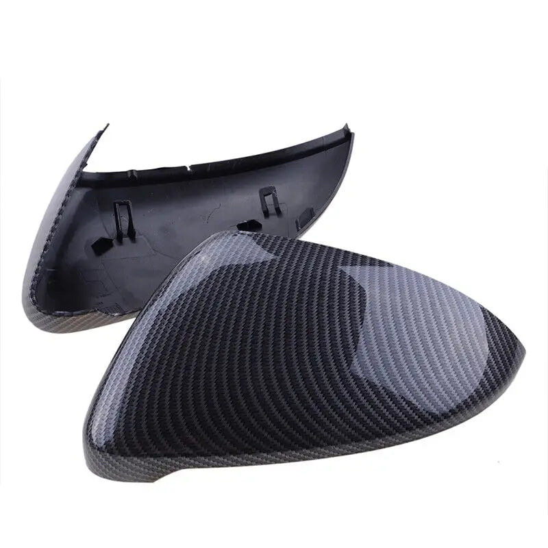 For VW GOLF 7 MK7 MK7.5 R GTI 2014-2019 Rearview Side Mirror Cover Wing Cap Exterior Door Rear View Case Trim Carbon Fiber Look Quake Carbon