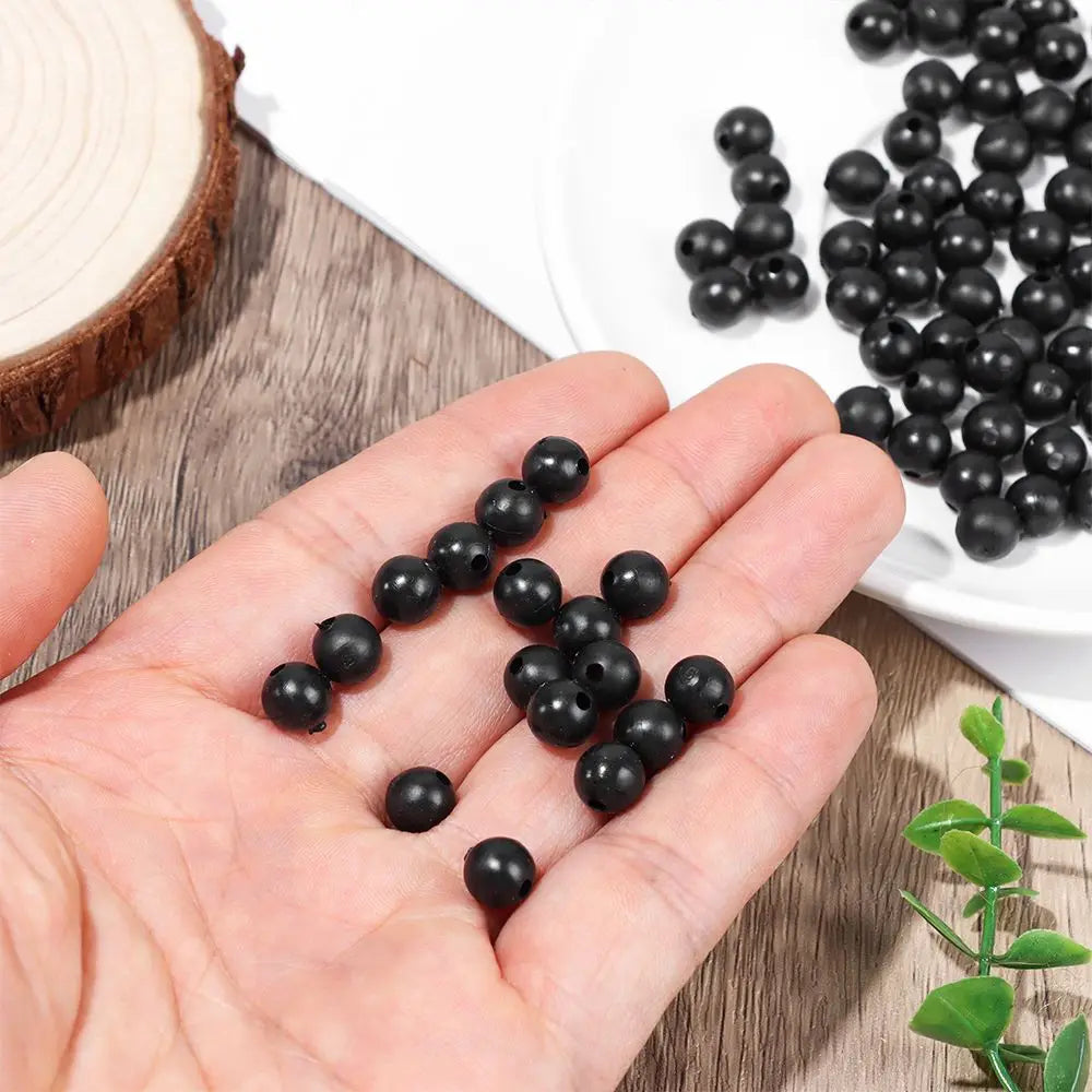 High Quality Plastic Stoppers Night Black Fishing Floats Beads Round Soft and hard bean Quake