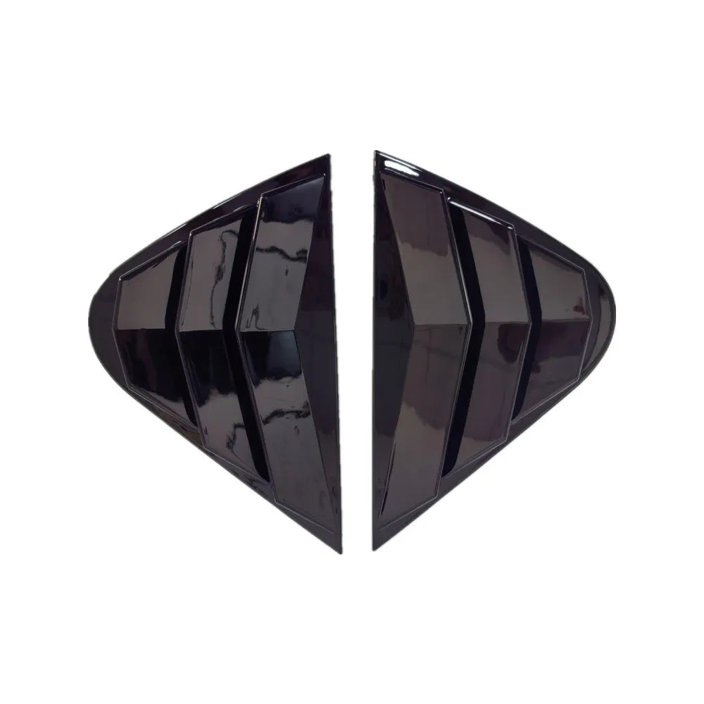 For Seat Ibiza 2008 2009 2010 2011 2012 Car Rear Louver Window Side Shutter Cover Trim Sticker Vent Scoop ABS Carbon Fiber ABS Quake
