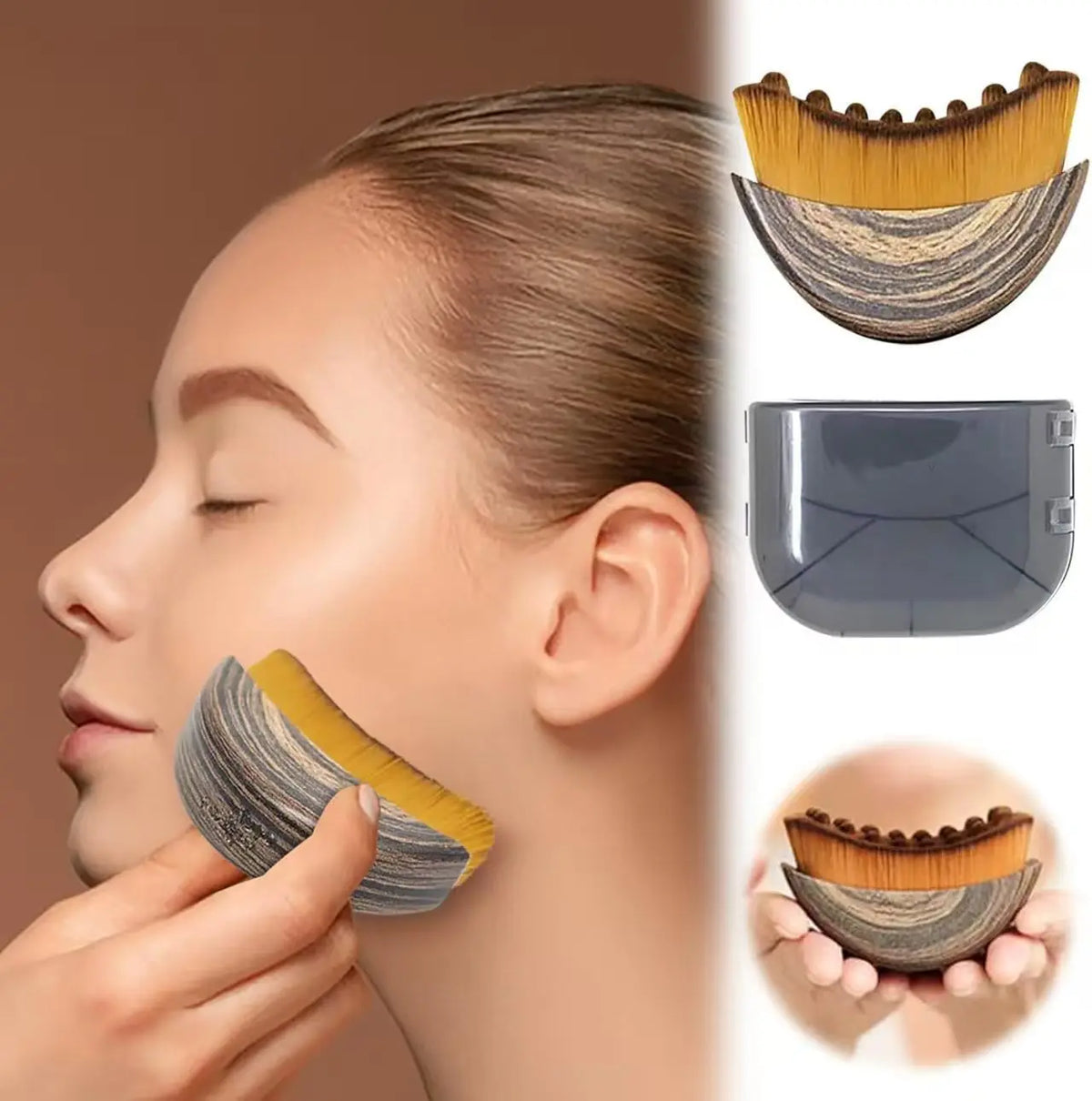 Lymphatic Contour Face Brush Lymphatic Drainage Reduce Puffiness Relief Fatigue Facial Massager Face Chin Skin Sculpting Tool Quake
