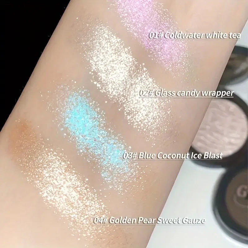 Shimmer Glitter Mashed Potatoes Highlighter Shine Highlighter Makeup Gel Face and Body Brighten Glitter Natural Contour Makeup Quake