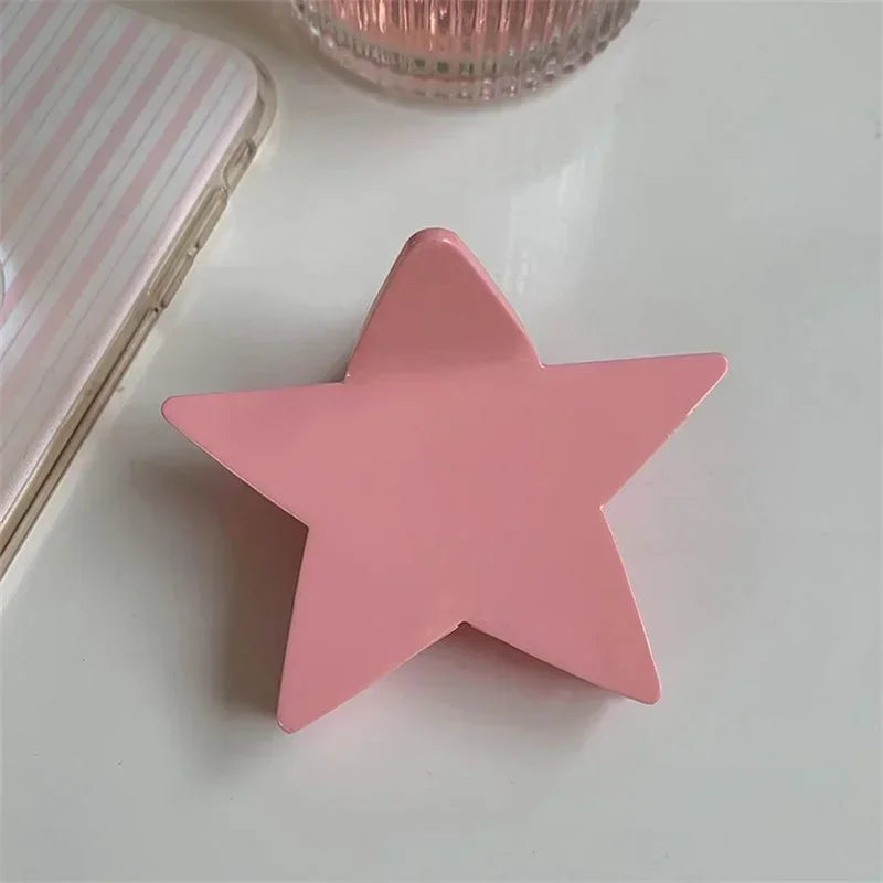 Korean Fashion Star Shaped Hair Claw Y2k Punk Hair Clip Clamp Irregular Acetate Shiny Star Claw Hairpin Party Hair Accessories Quake