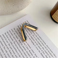 High Ponytail V-shaped Hair Clip Fashionable Gold Color Metal Small Hair Clips High Ponytail Ornament Korean Popular Headwear Quake gray
