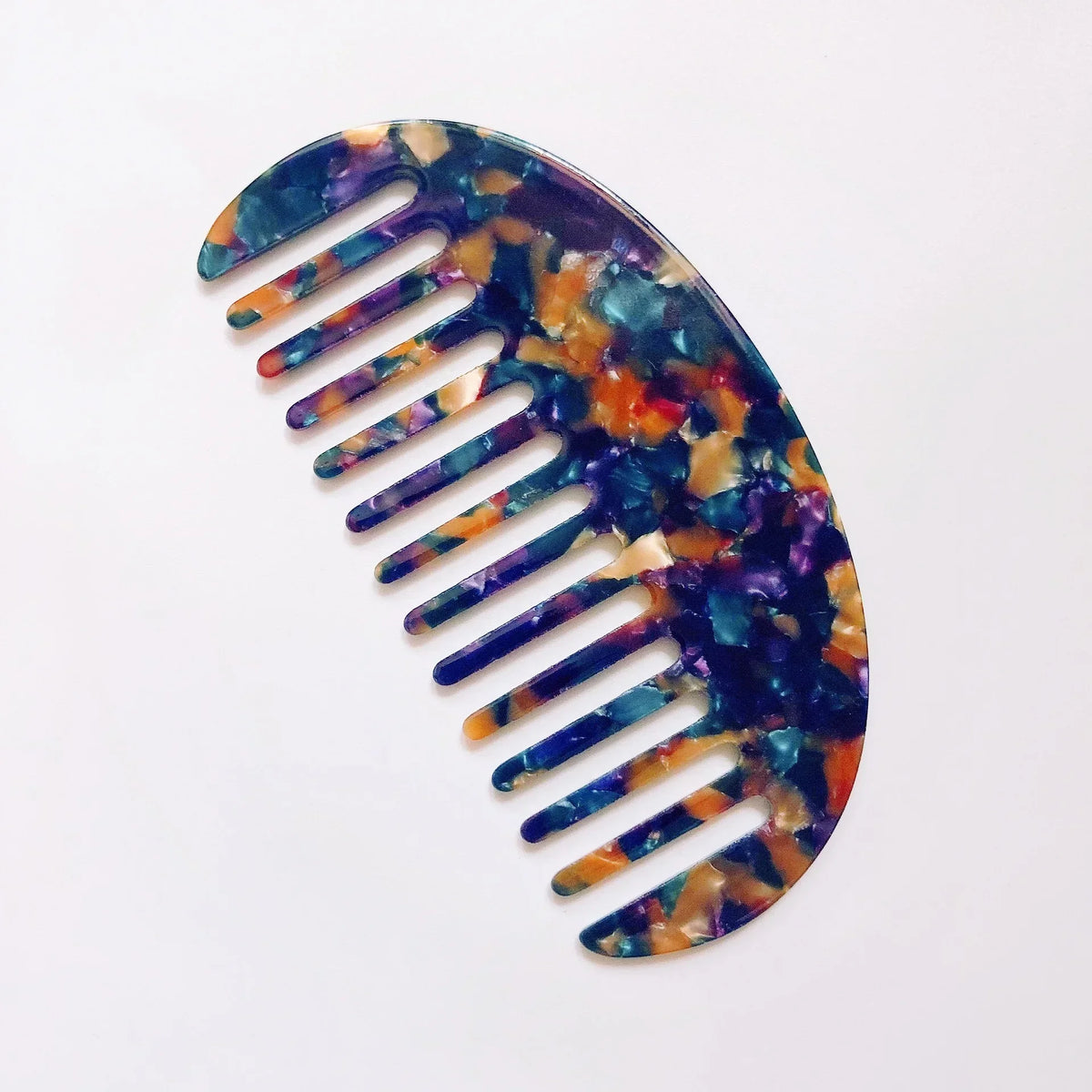 Wide Teeth Acetate Hair Combs Anti-static Massage Hair Brush Hairdressing Colorful Hairdress Salon Styling Traveling Accessories Quake NO.36 12x5.9cm