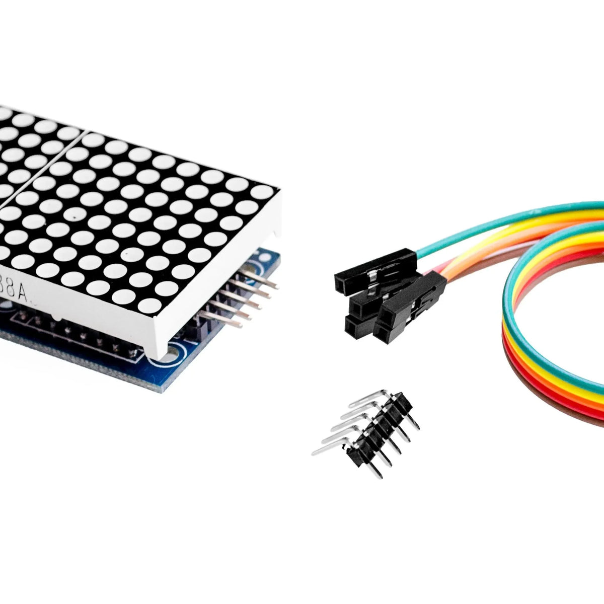 MAX7219 Dot Matrix Module Microcontroller 4 In One Display with 5P Line Quake