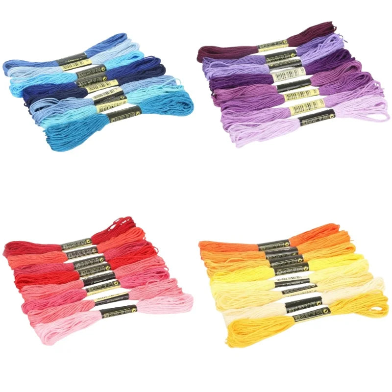 12/24/36/50 Anchor Similar DMC Cross Stitch Cotton Embroidery Thread Floss Sewing Skeins Craft Not Repeat Cross Stitch Quake
