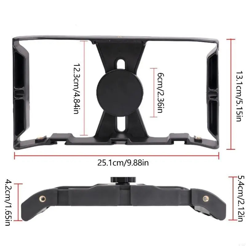 Hard Plastic Smartphone Video Cage with Phone Mount, Two Side Grips and Accessory Interfaces for Handheld or K1KF Quake