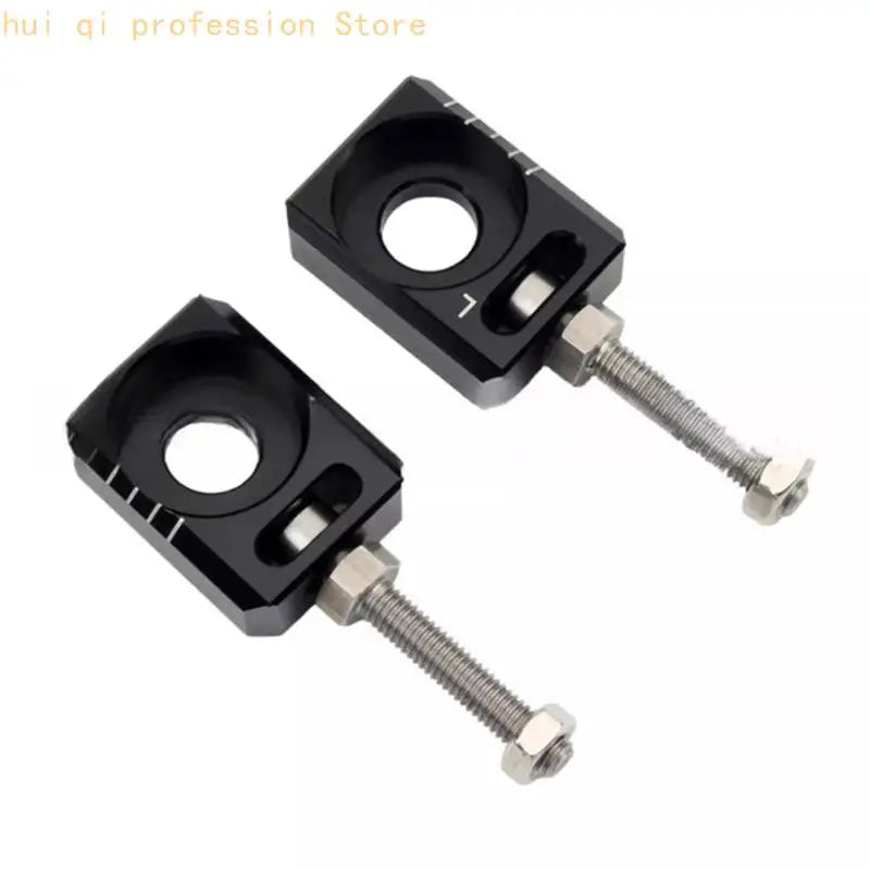 Motorcycle Chain Tensioner Rear Axles Blocks Wheel Axles Hub Spacer For Dirt Bike Rear Wheel Adjustable Mechanism H8WE Quake Black CN