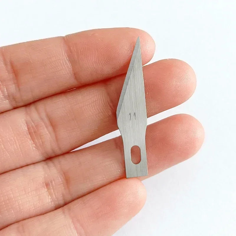 Surgical Sculpture Cutting Tools Metal Scalpel Knife 100/50/20Pcs Engraving Knife Blades Wood Carving Knife Blade Replacement Quake