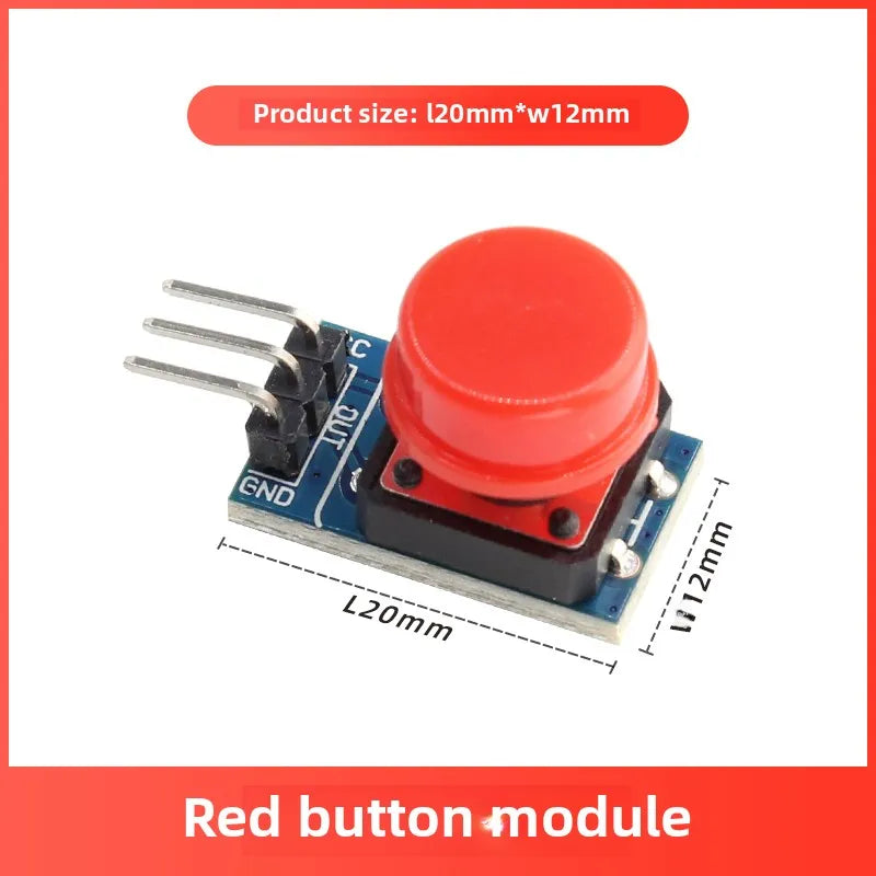 Touch Button Switch Module MCU Digital Touch Switch with Button Cap Electronic Building Block Micro Switch Quake red