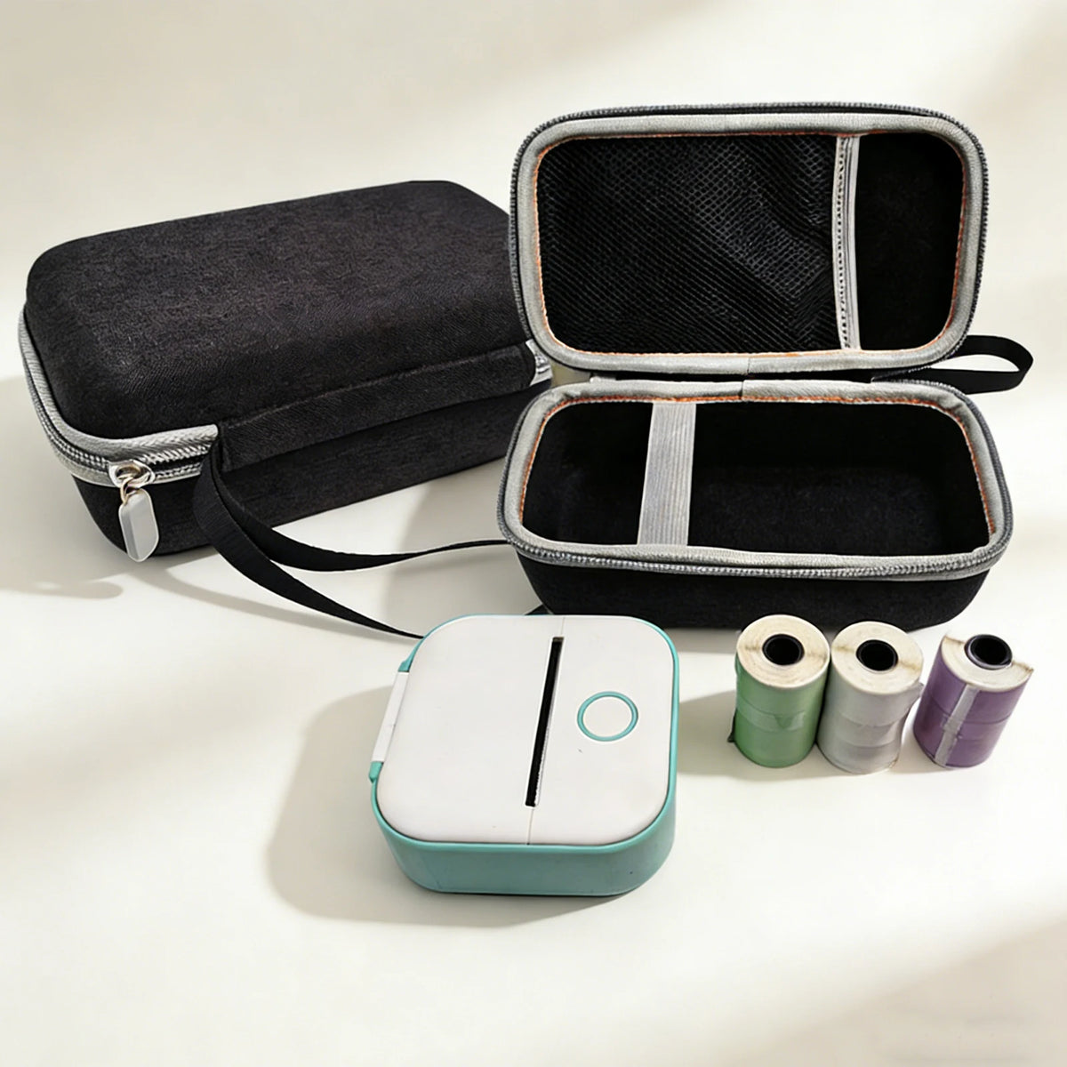 For Memoking Phomemo Sticker Paper Storage Holder Shockproof Portable Carry Cases Anti-Scratch for Label Maker/Thermal Paper Quake
