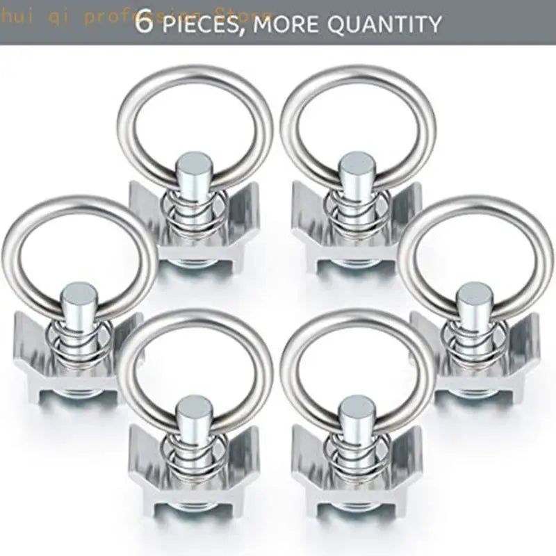 Stainless Steel Track Fitting L-Track Single Fitting with O-Ring for Create Tie-Down Anchors Points H8WE Quake