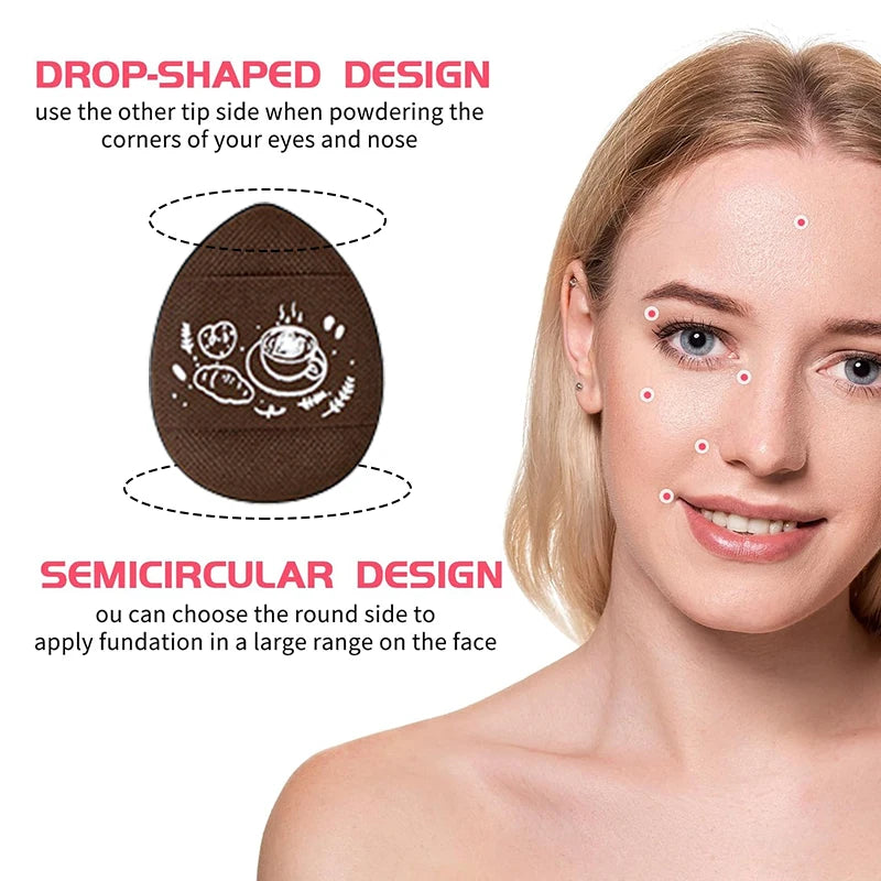 5Pcs Mini Finger Puff Foundation Small Air Cushion Powder Sponge Face Concealer BB Cream Cosmetic Applicator Makeup Tools set Quake