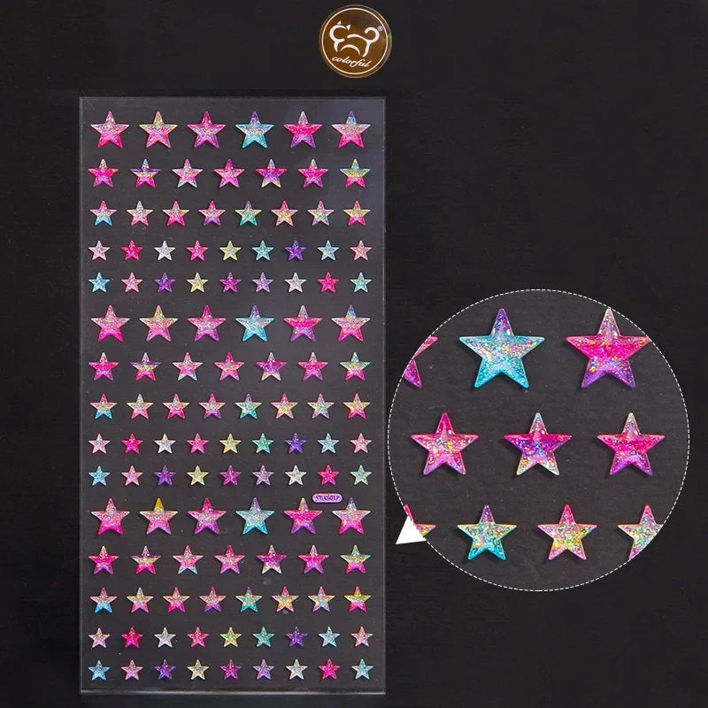 Rhinestone Crystal Face Stickers – DIY Gem Makeup Decor