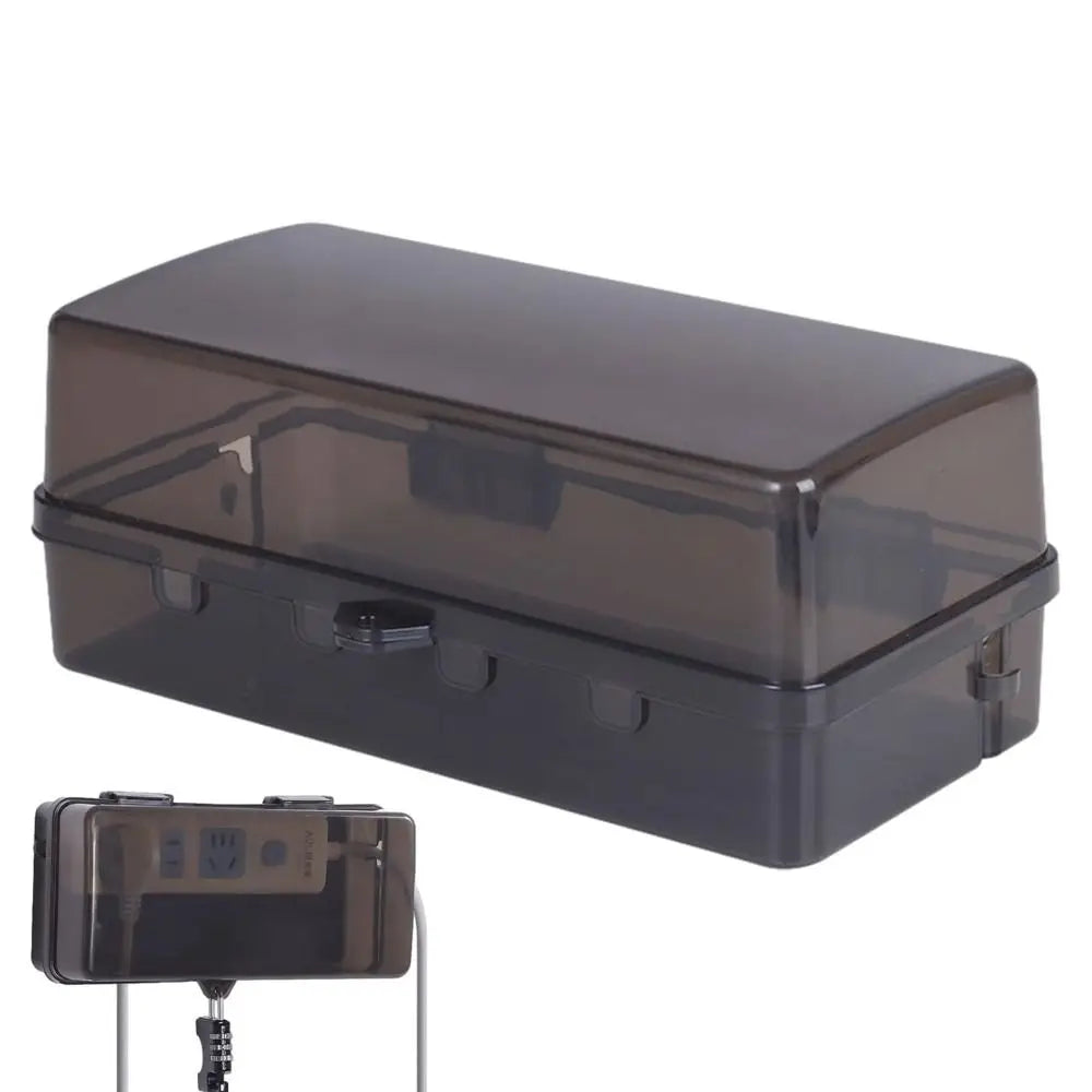 Durable Plastic Plug Box Anti-theft Waterproof Cable Management Box Protect Outlet Weatherproof Socket Protective Cover Outdoor Quake