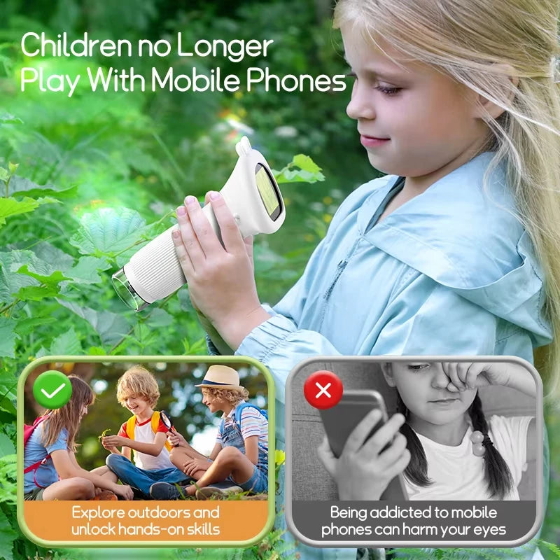 Kids Microscope 1000x Magnifier Microscope 200 Megapixels With LED Photo Video Function Educational Toys Science For Children Quake