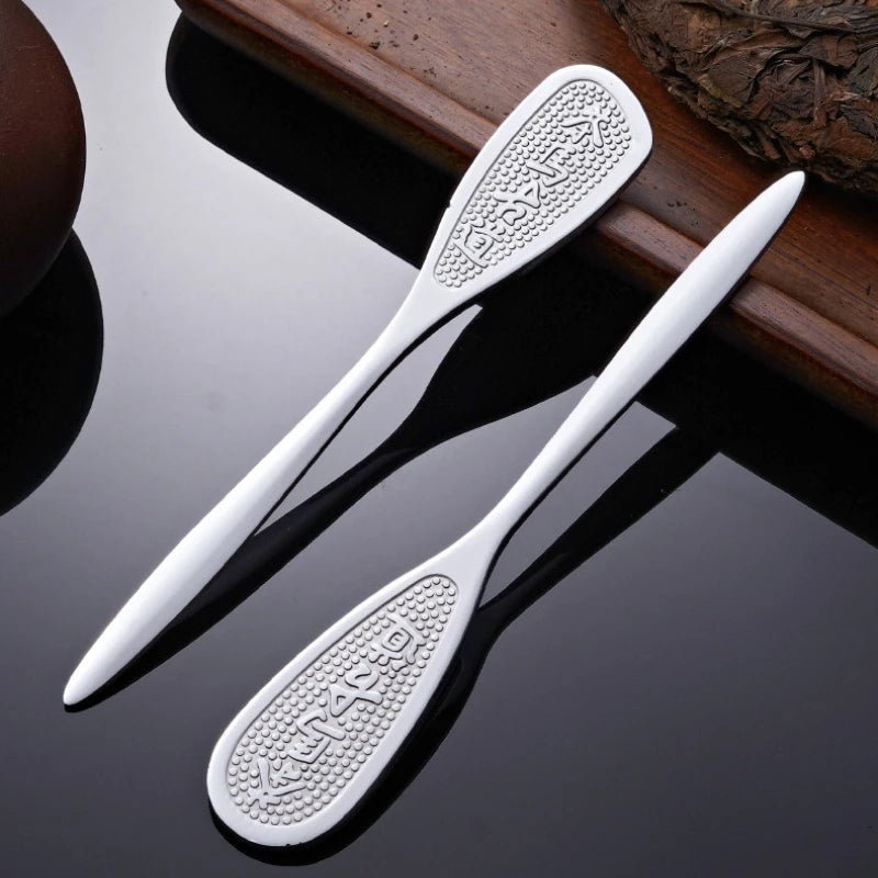 Pu'er tea needle pry tea tool round square head ancient horse tea knife stainless steel tea set spare parts Quake 2pcs
