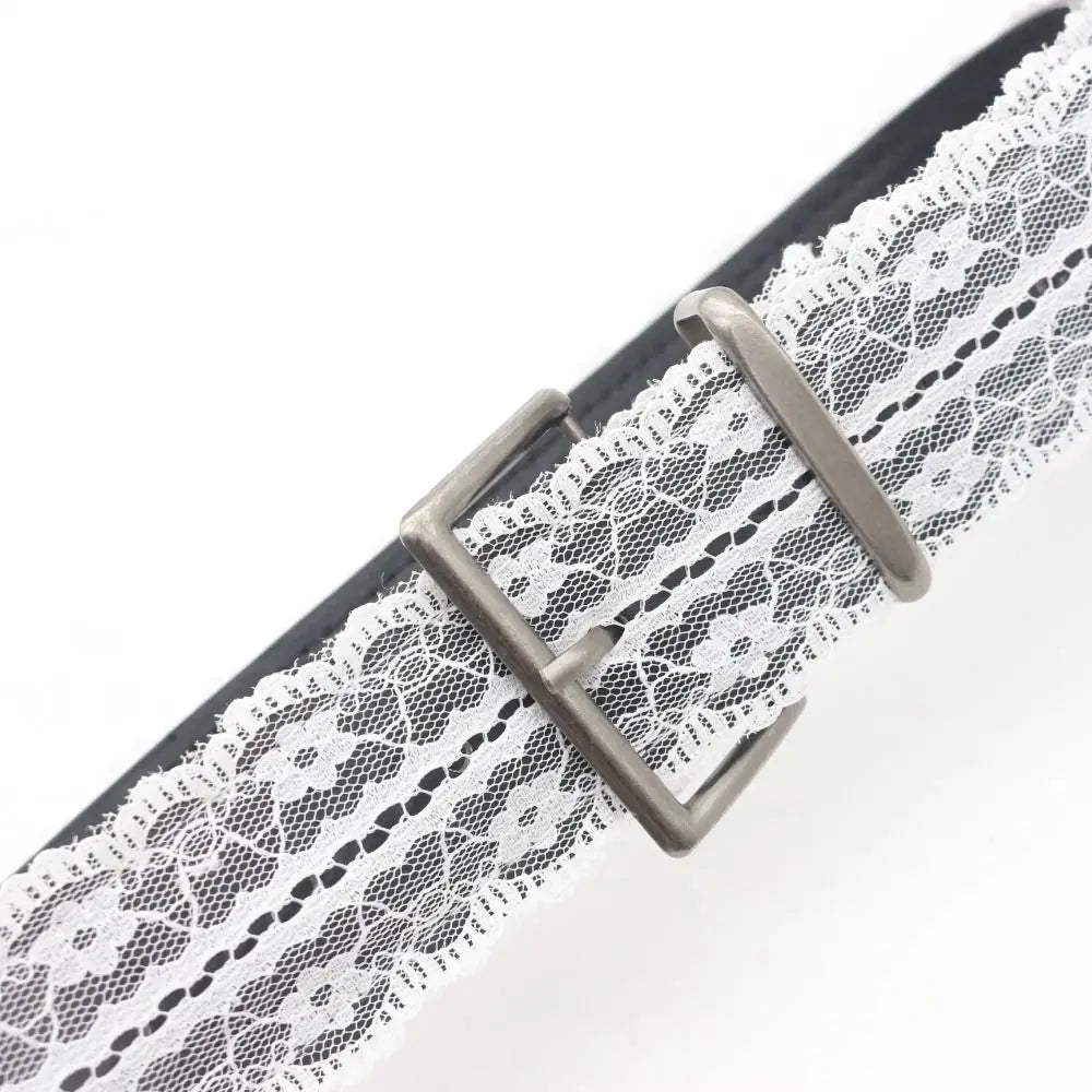Beautiful Lace Waist Belt Leather White Floral Casual Waist Strap Decor Accessory Gift Lace Waistband for Women Skirts and Jeans Quake