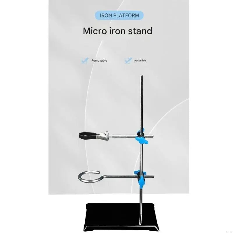 Adjustable 30cm Iron Chemistry Laboratory Equipment Stand With Safe Clamps For Titration Heating And Mixing Experiments K1KF Quake