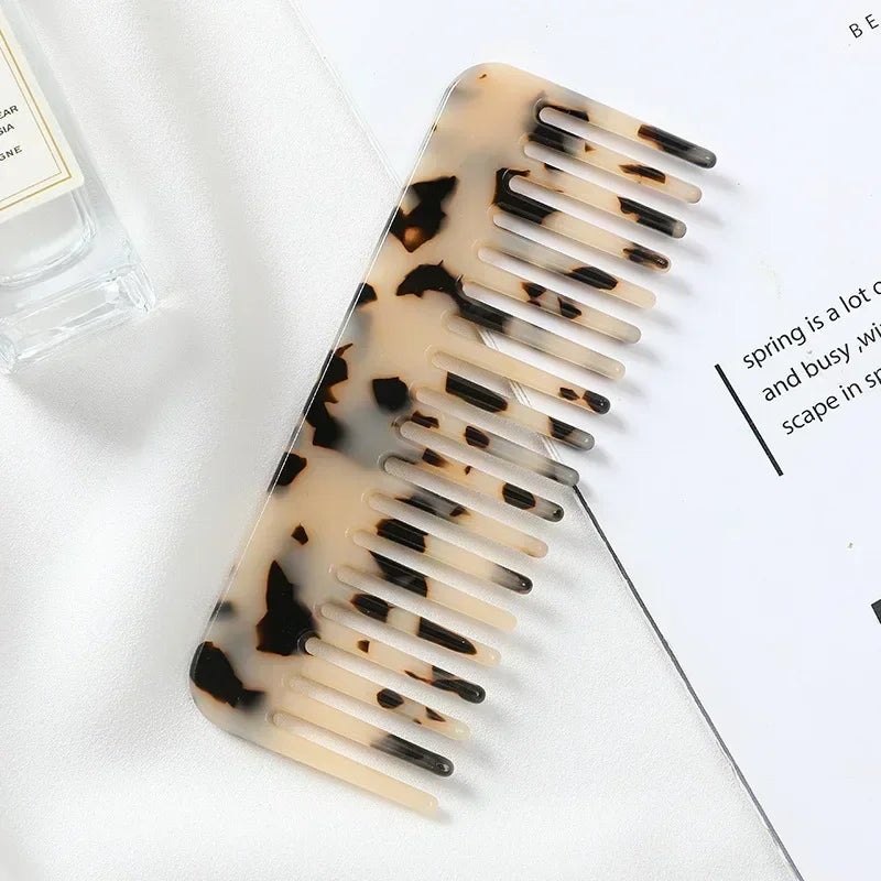 Wide Tooth Acetate Hair Comb – Anti-Static Salon Styling
