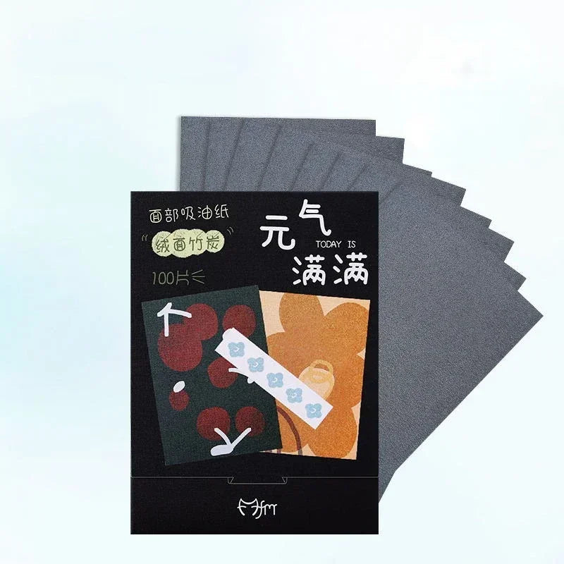 100pcs/set Facial Oil Blotting Paper Matte Face Wipes Oil Control Oil-absorbing Face Cleaning Beauty Makeup Tools Accessories Quake No.10 100pcs