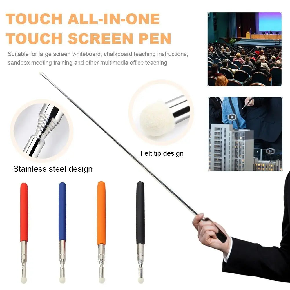 Screen Pen PPT Presentation Teaching Tools Retractable Teaching Stick Telescopic Rod Whiteboard Pointer Pen Handheld Presenter Quake