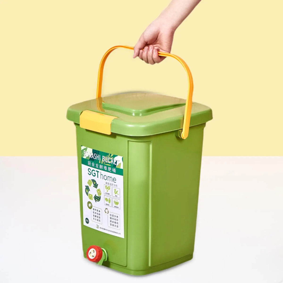 Countertop Compost Bin Portable Fermentation Barrel for Farm Yard Outdoor Quake