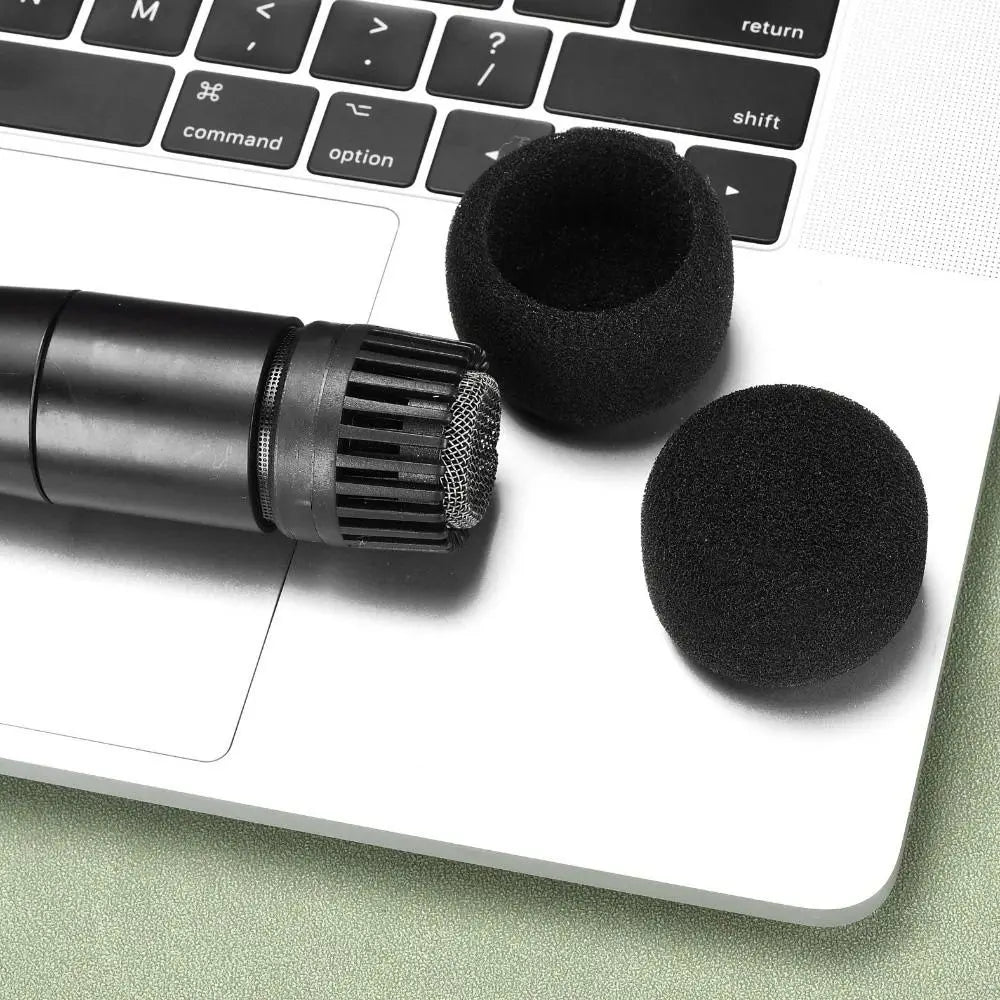 Replacement Mic Windscreen Cover Flocked Sponge Foam Windproof Microphone Cover Noise Reduction Sponge for Shure SM57 Quake