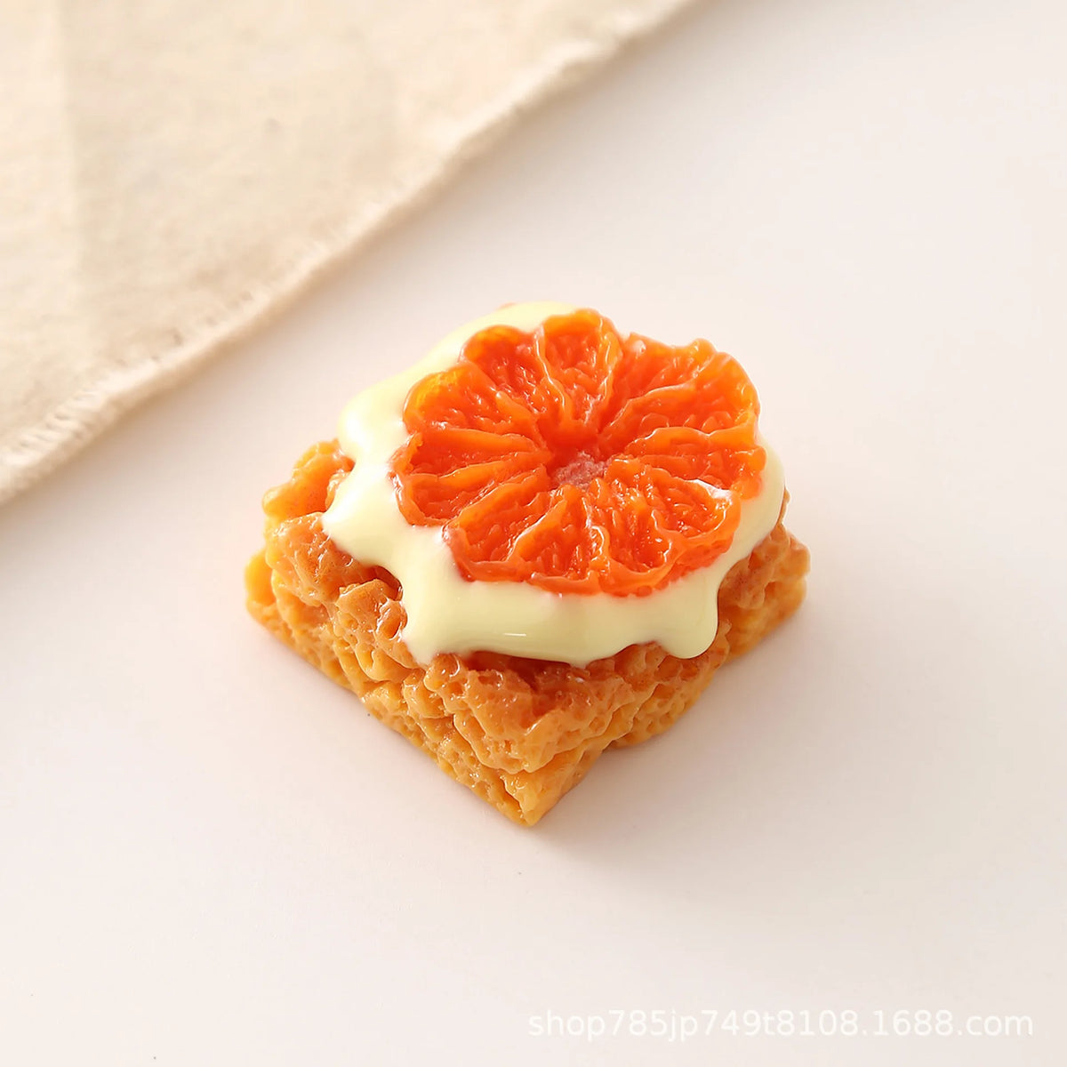 5pcs Sweet Resin Kawaii Orange Cream Toast Flatback For Simulation Food Play Toys Cabochon DIY Crafts Decoration Accessories Quake
