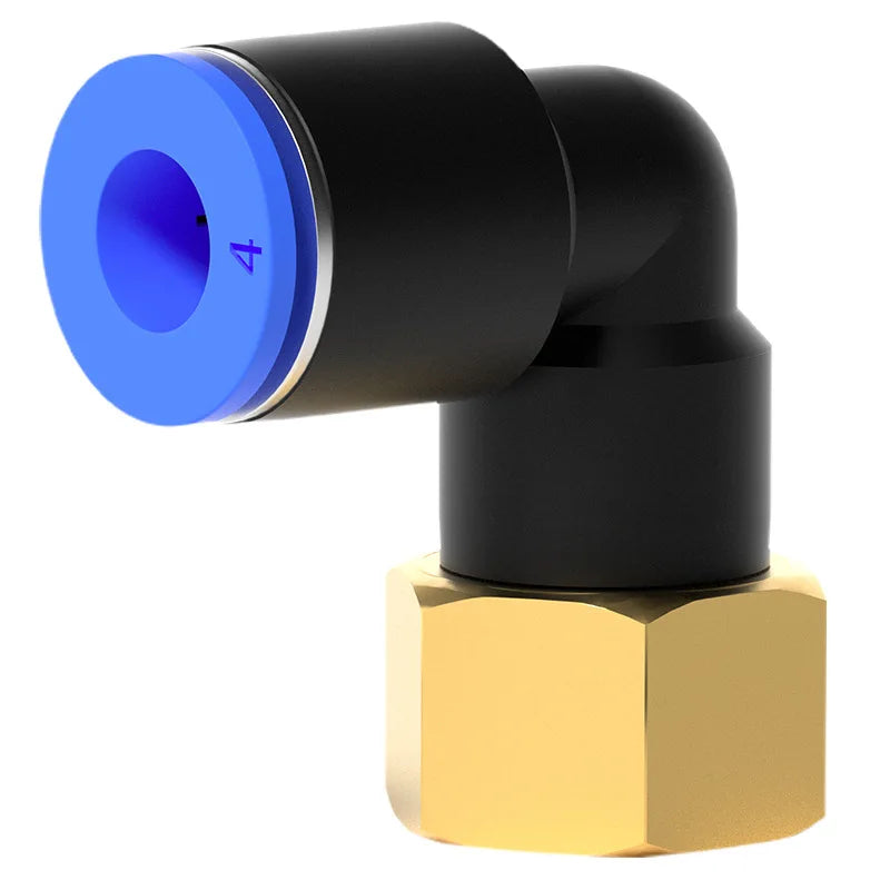 1pcs PLF Pneumatic Fittings Female Thread 1/8 1/4 3/8 1/2 Hose OD 4/6/8/10/12mm Air Elbow Connector Tube Push In Fittings Quake