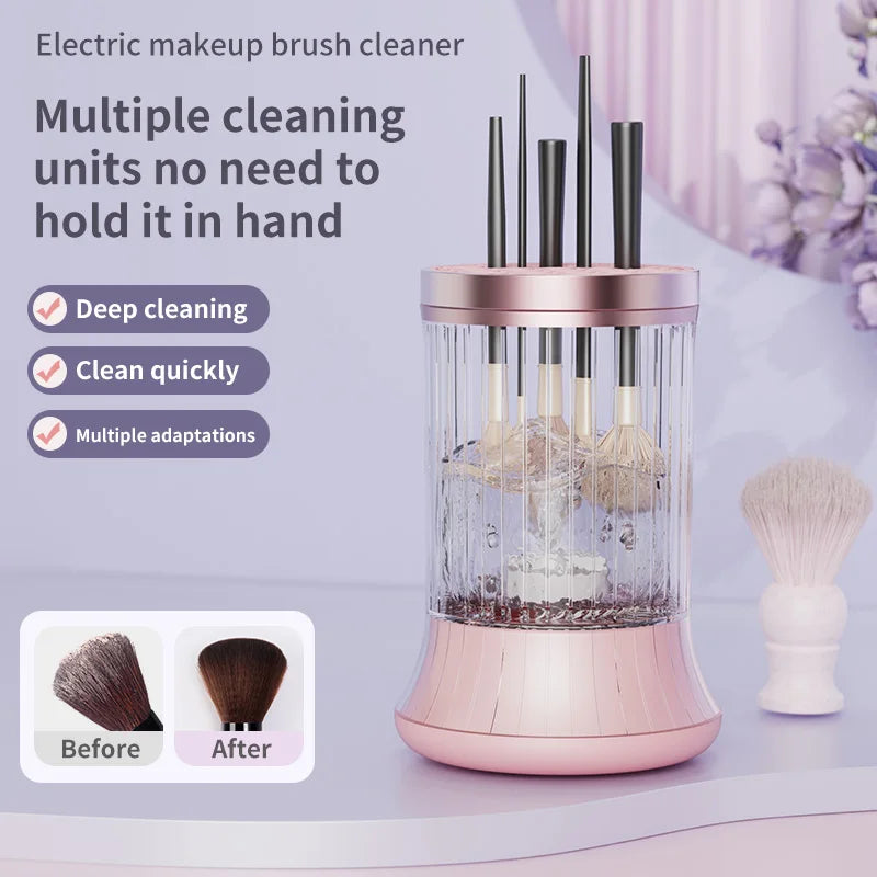 Rechargeable Makeup Brush Cleaner Machine Multifunctional Cleaning Drying Tool Quake