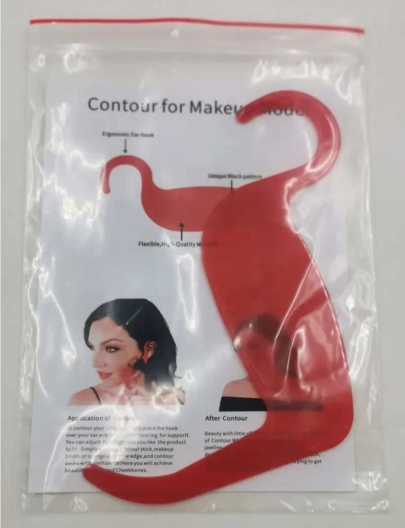 Eyeliner Cards Face Cheek Nose Makeup Model Contour Curve Stencil Eyebrow Shaper Makeup Tools Beauty Make Up Accessories Quake Red