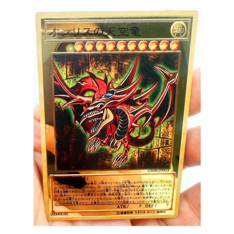 Yu-Gi-Oh TCG 25th Anniversary God Cards Blue-Eyes Japanese Version English Version Obelisk Slifer Anime Collection Homemade DIY Quake Yu15