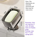 Punch‑Free Suction Cup Soap Box Stylish Soap Holder Detachable Drain Soap Tray Bathroom Counter Top Household Storage Rack Quake 1pc