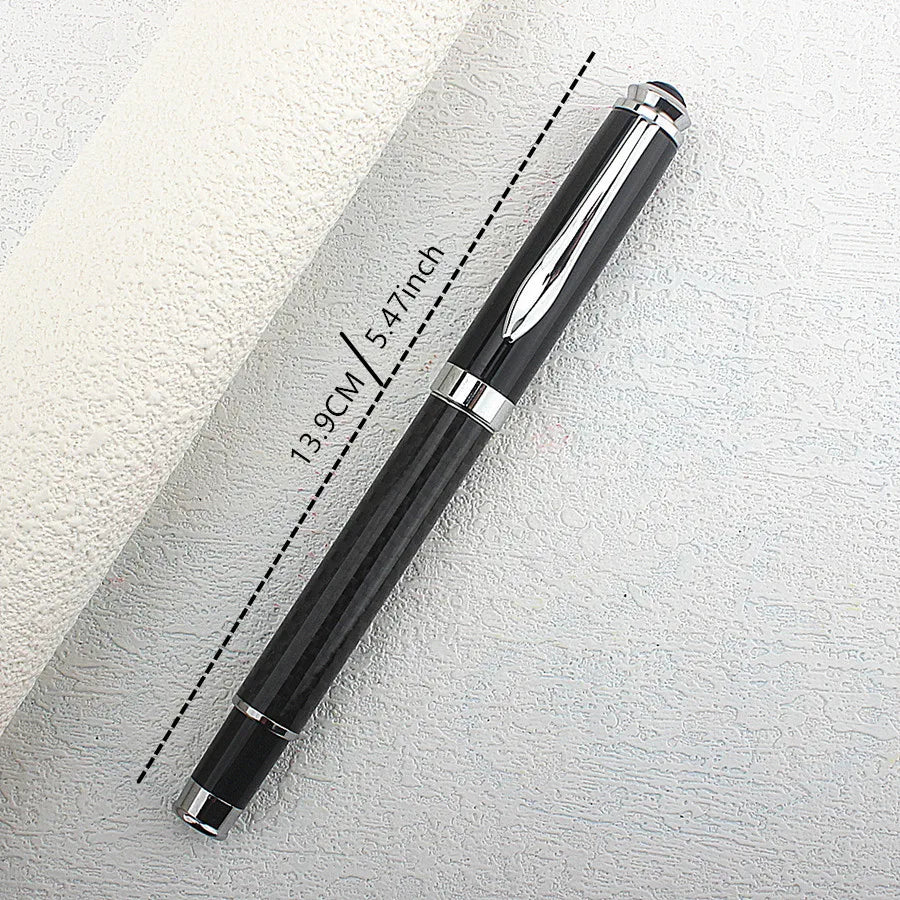 High Quality Full Metal Fiber Roller Ballpoint Pen Office Executive Business Men Writing Pen Quake