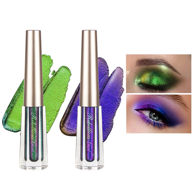 Chameleon EyeshadowsDiamond Glitter Liquid Eyeshadow StickHighly Pigmented Metallic Shimmering Long Lasting Shine All Makeup Quake 35