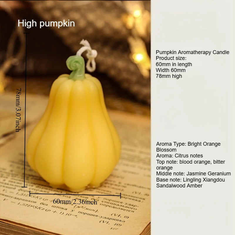 Halloween Pumpkin Aromatherapy Candle Creative Fragrance Ornament Atmosphere Gift Quake Gourd - Yellow