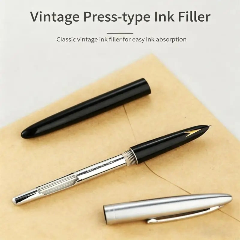 Fountain Pen, 0.38mm Fine Nib Fountain Pen Smooth Writing Luxury Pen Gift for Business Office Journaling K1KF Quake