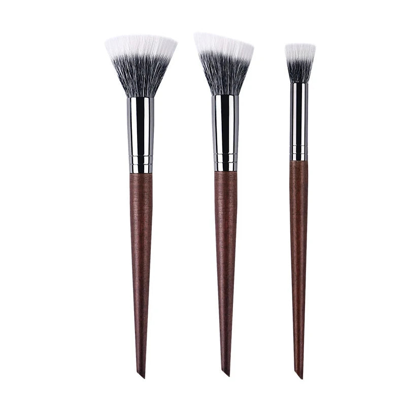 Professional Makeup Brushes Powder contour Setting Multi-Functional Make up Brush Stippling Blush soft Natural wood goat hair Quake Middle angled small