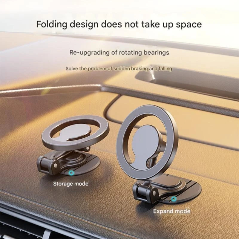 Metal Phone Holder Secure 360 Rotation Foldable Designs Stand for Car K1KF Quake