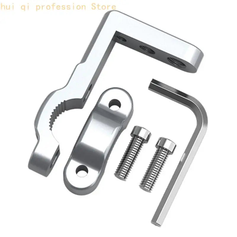 H8WE Multifunction Motorcycle Handlebar Extension Bracket rusts Resistant Designs Mounting for Improves Lighting & Navigation Quake Silver China Mainland