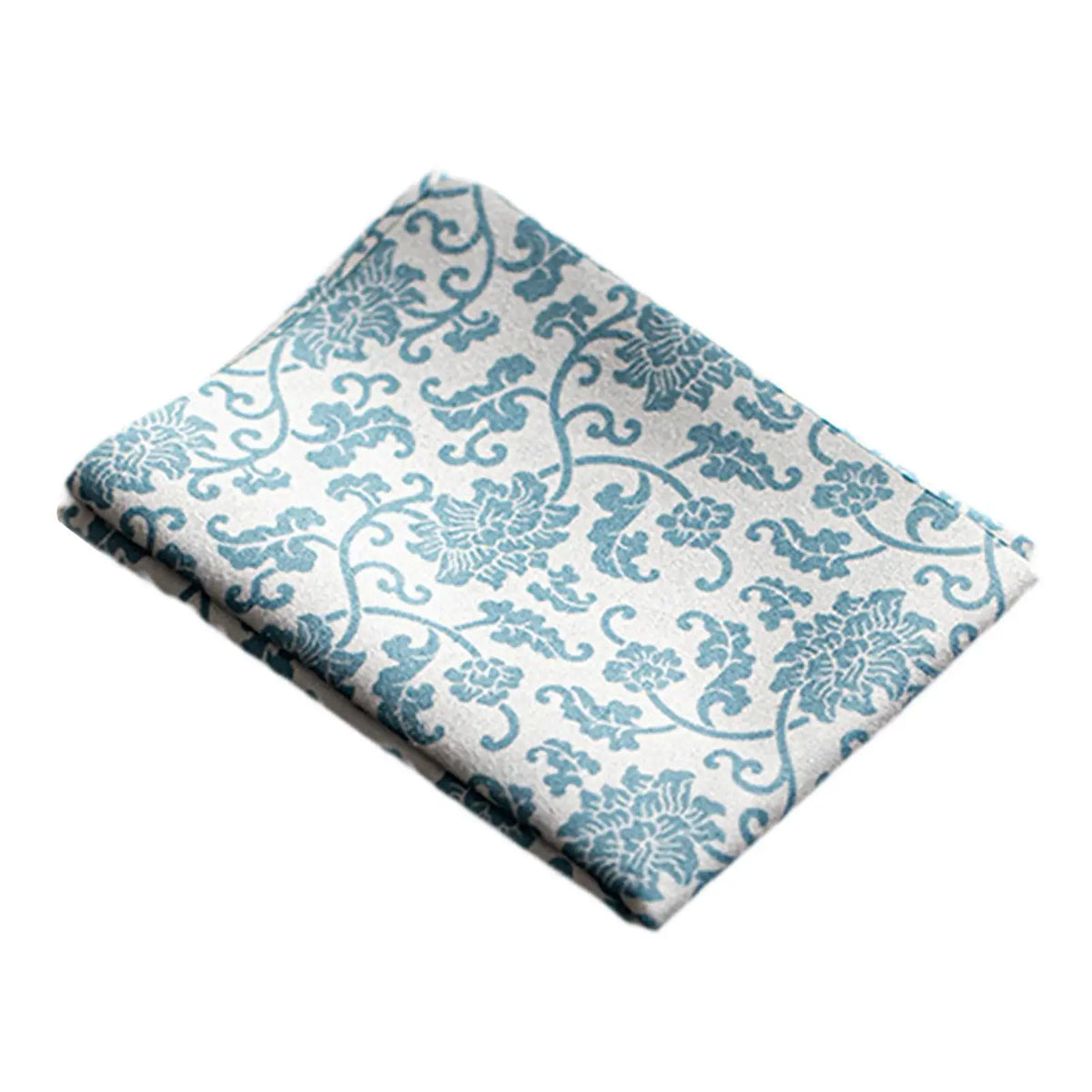 Chinese Tea Towel Tea Ceremony Accessory Washable Kung Fu Tea Towel Absorbent Towel for Farmhouse Hotel Teahouse Party Home Quake Green Grey