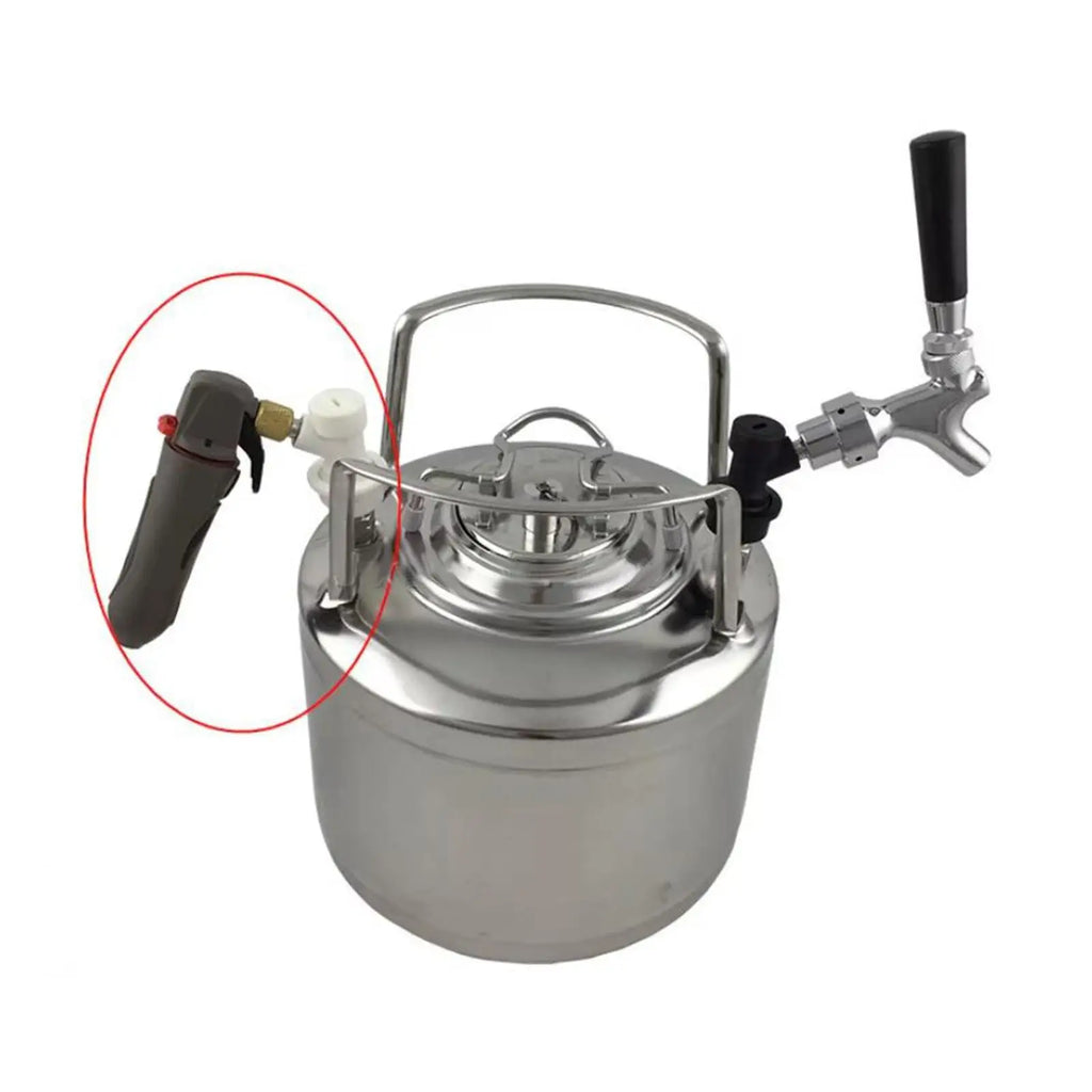 Handheld CO2 Charger Gas Ball Lock Disconnect Beer Wine Soda Keg Charging Device for Portable Use Party Quake
