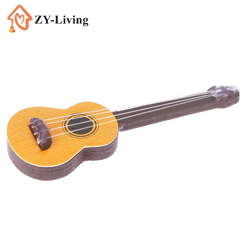 1:12 Dollhouse Musical Instrument Model Miniature Classical Guitar Home Living Scene Decor Toy Doll House Accessories Quake