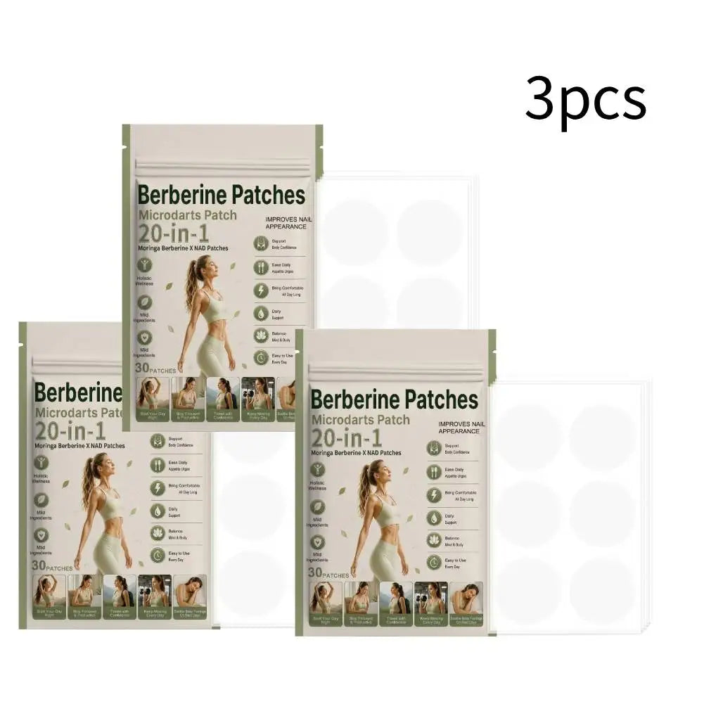 30PCS Moringa NAD Patches Berberine Body Care Patch Skin Friendly Comfortable Daily Wellness Support Quake 3PCS