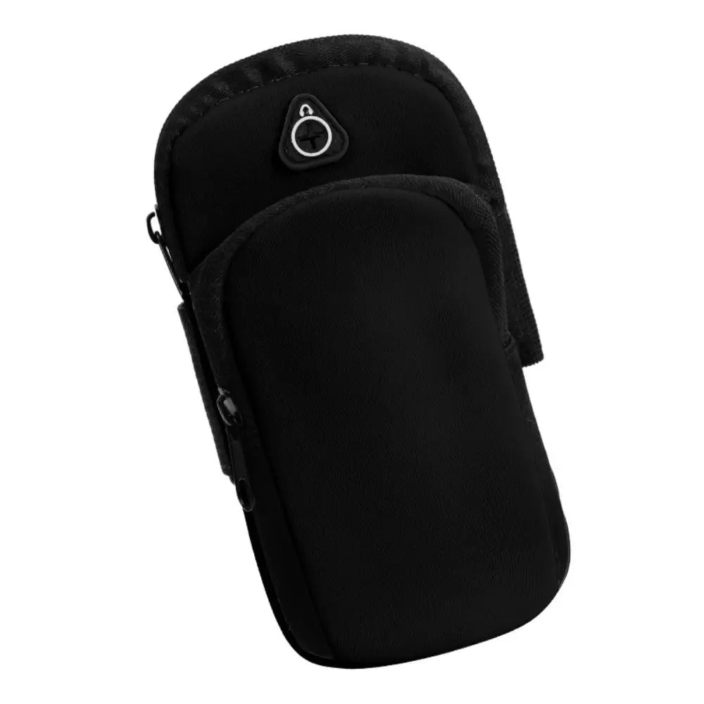 Neoprene Sports Armband Phone Case Breathable Mesh Waterproof With Headset Hole Black Blue Green Running Accessories Universal Quake black
